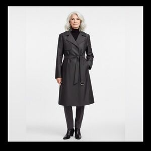 Express Black Belted Trench Coat size 11/12
